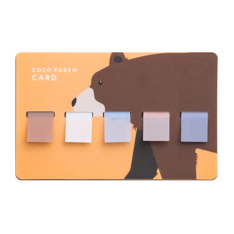 Kanmido Coco Fusen Card Index Tabs Animal Collection Tools & Accessories Kanmido 