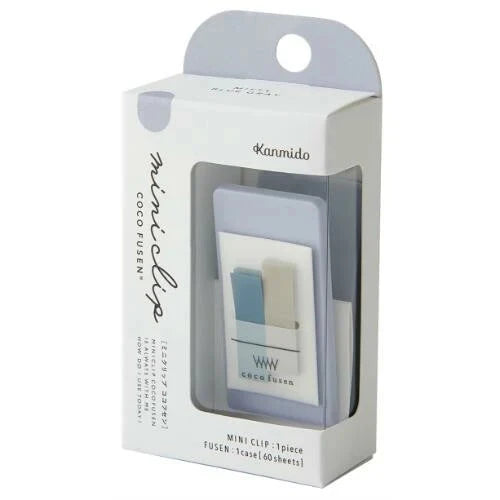 Kanmido Mini Clip Coco Fusen Sticky Notes - Misty Blue Gray Tools & Accessories Kanmido 