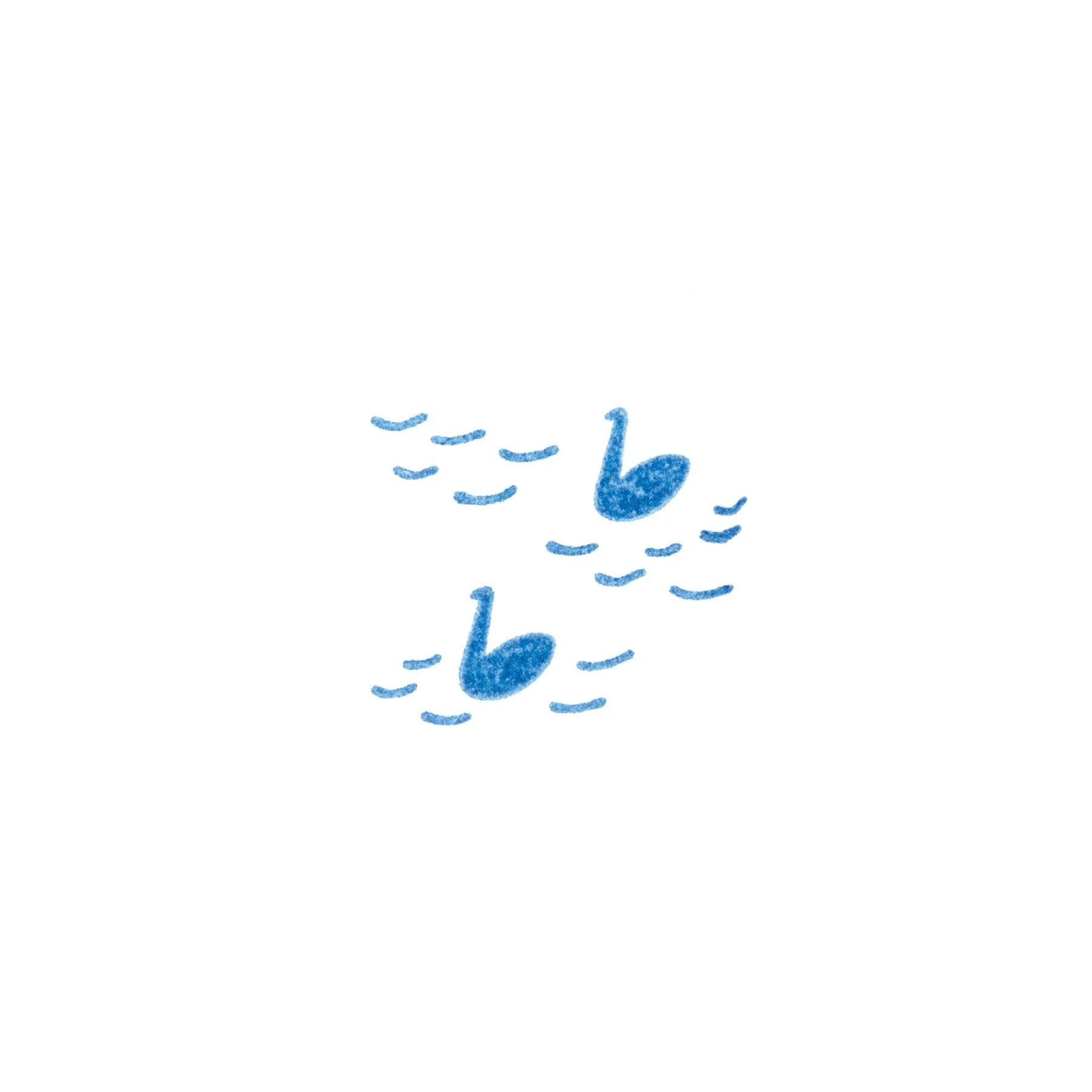 King Jim Kori Jirushi Transparent Ice Stamp - Small Size Swan Stamps King Jim 