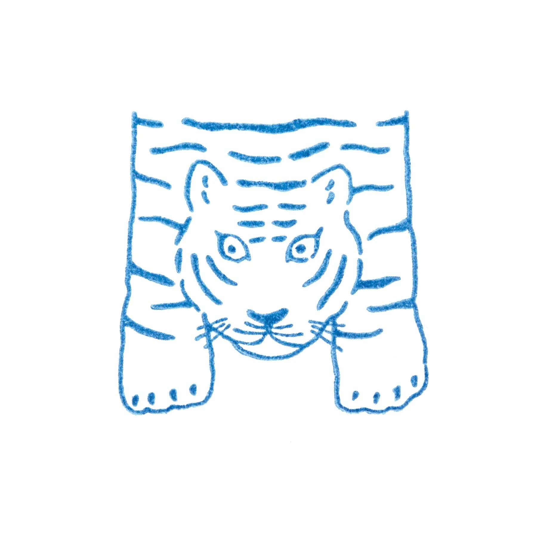 King Jim Kori Jirushi Transparent Ice Stamp - Large Size Tiger Stamps King Jim 