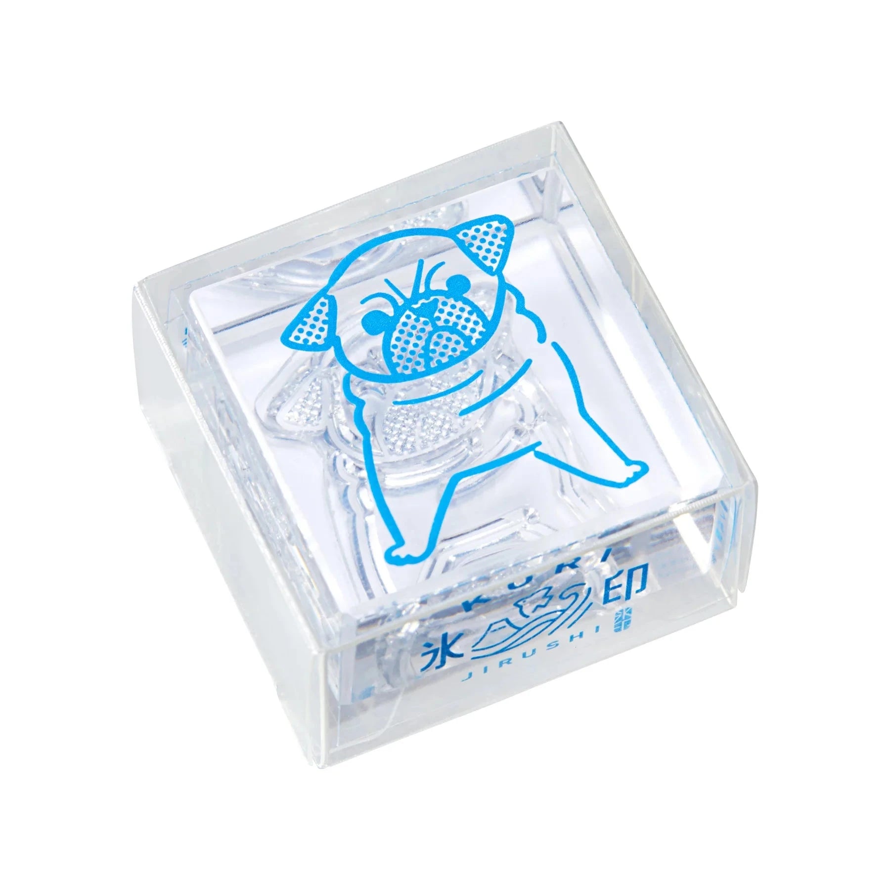 King Jim Kori Jirushi Transparent Ice Stamp - Large Size Pug Stamps King Jim 