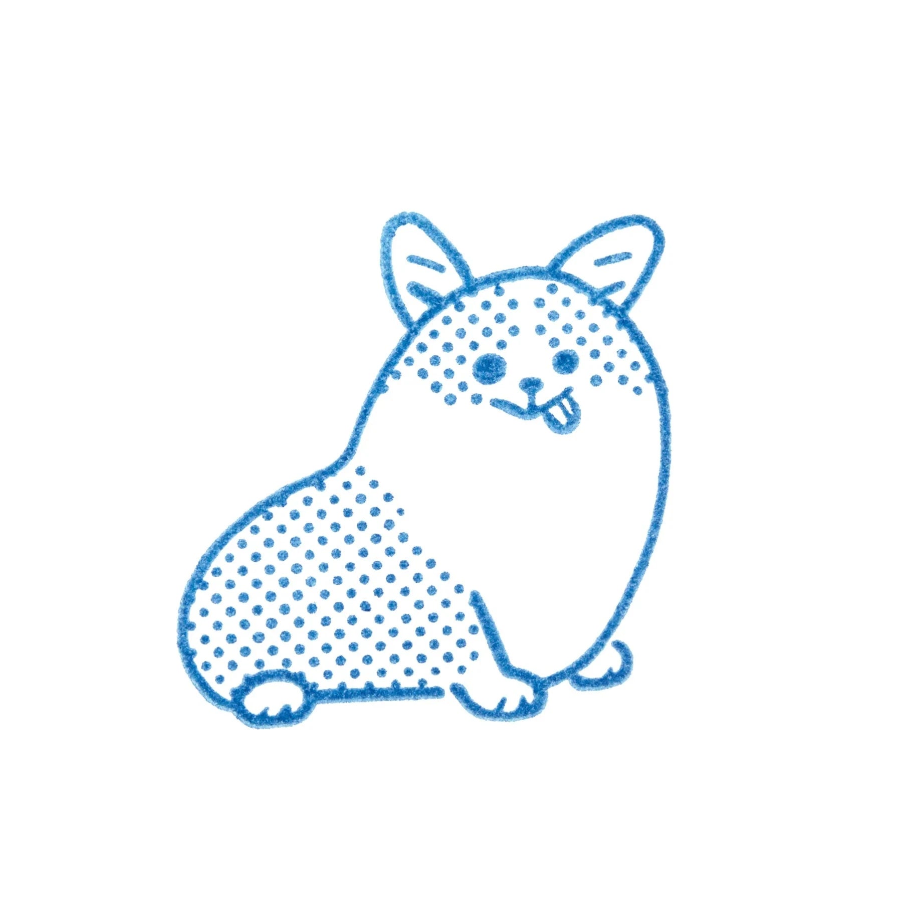 King Jim Kori Jirushi Transparent Ice Stamp - Large Size Corgi Stamps King Jim 