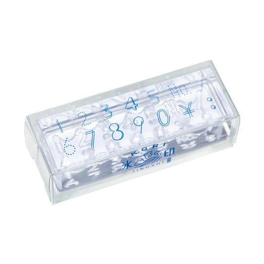 King Jim Kori Jirushi Transparent Ice Stamp - Long Size Number Stamps King Jim 