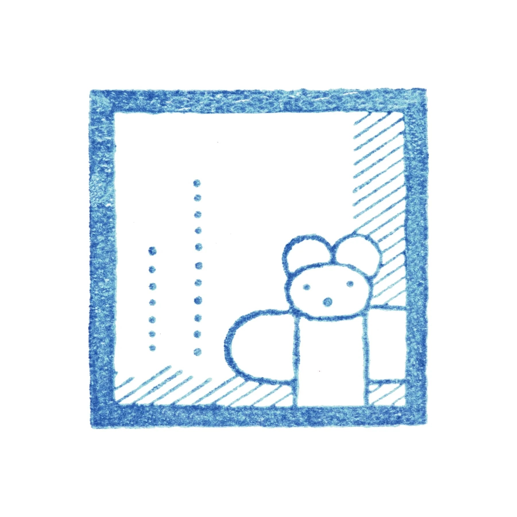 King Jim Kori Jirushi Transparent Ice Stamp - Large Size Madobe Stamps King Jim 