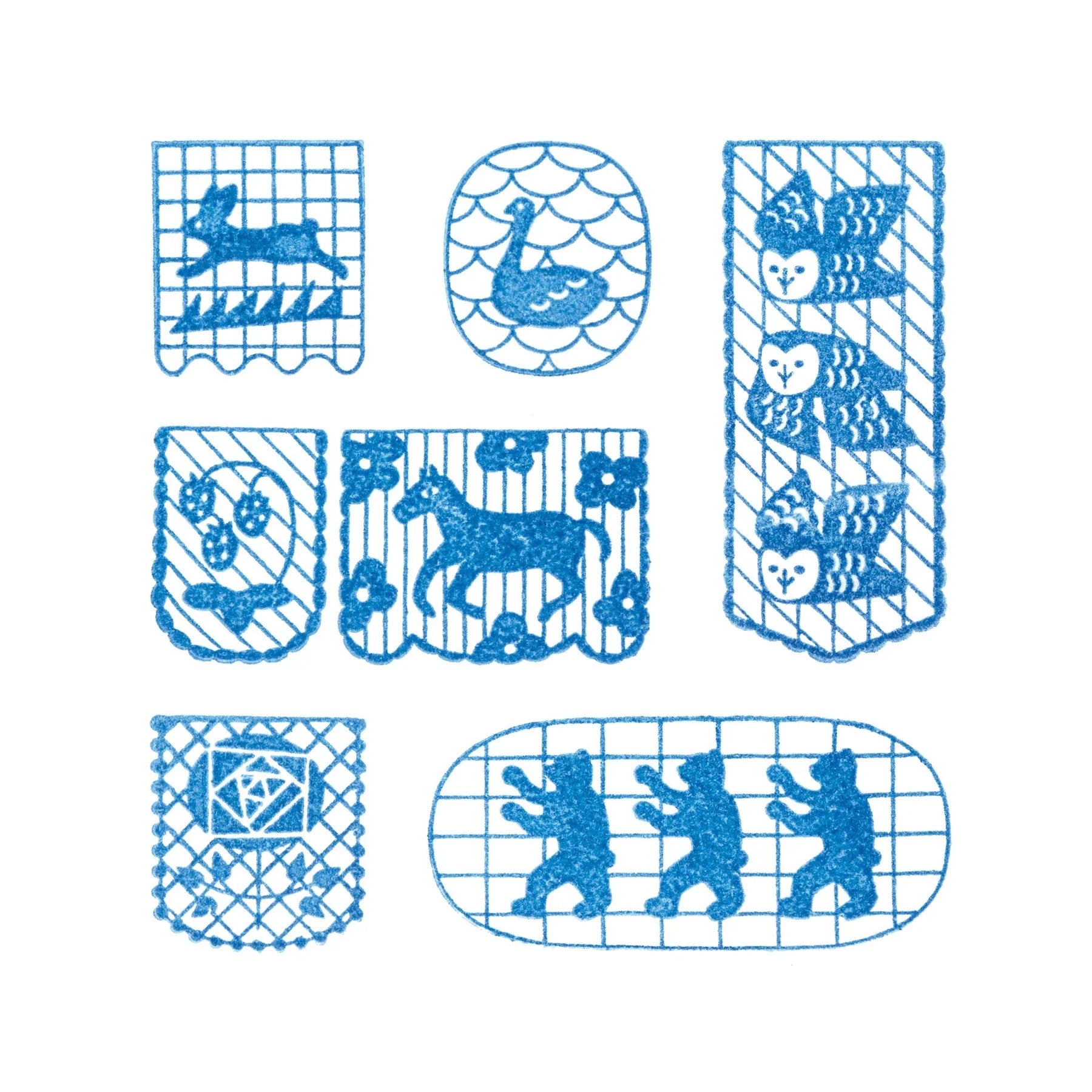 King Jim Kori Jirushi Transparent Ice Stamp - Flag Set Stamps King Jim 