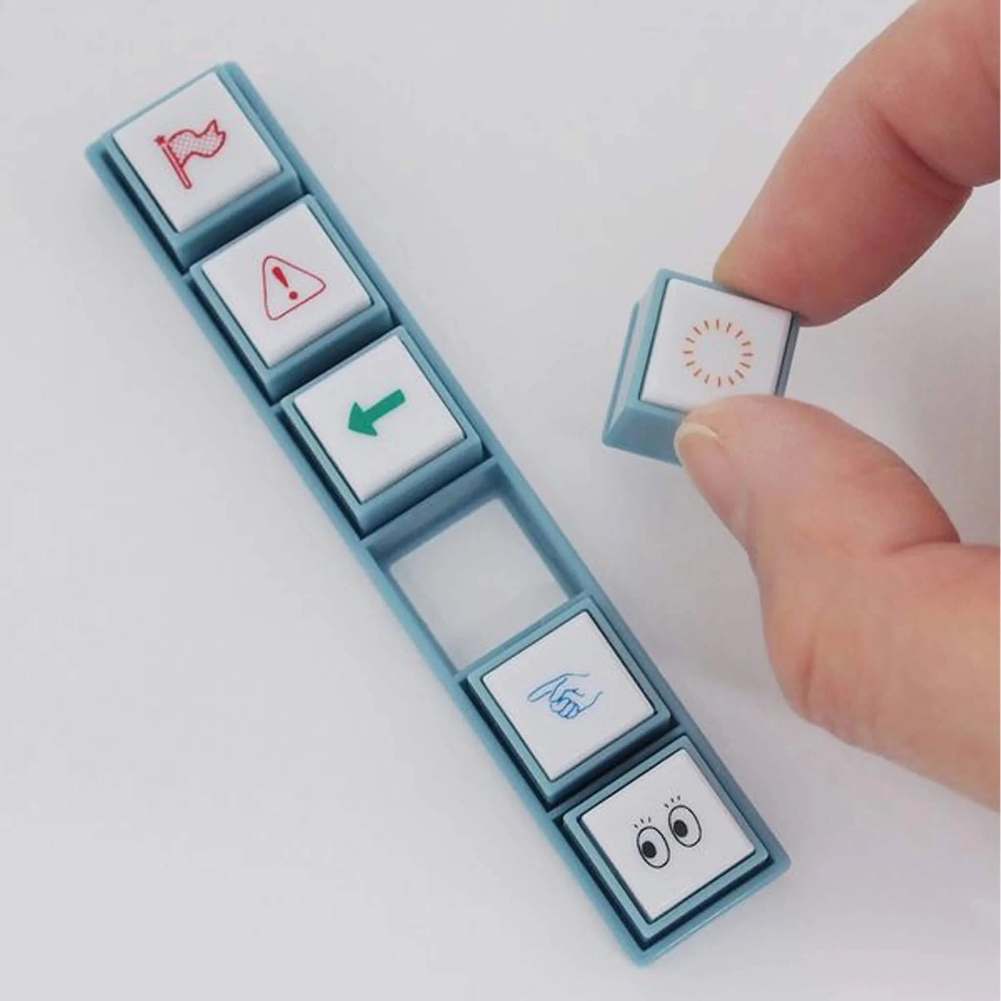 Kodomo no Kao Pochitto Pick! Push Button Stamp Set - Attention Stamps Kodomo 
