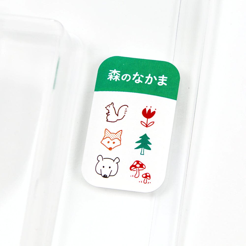 Kodomo no Kao Pochitto Pick! Push Button Stamp Set - Forest Friends Stamps Kodomo 