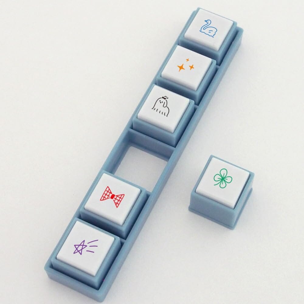 Kodomo no Kao Pochitto Pick! Push Button Stamp Set - Motifs Stamps Kodomo 