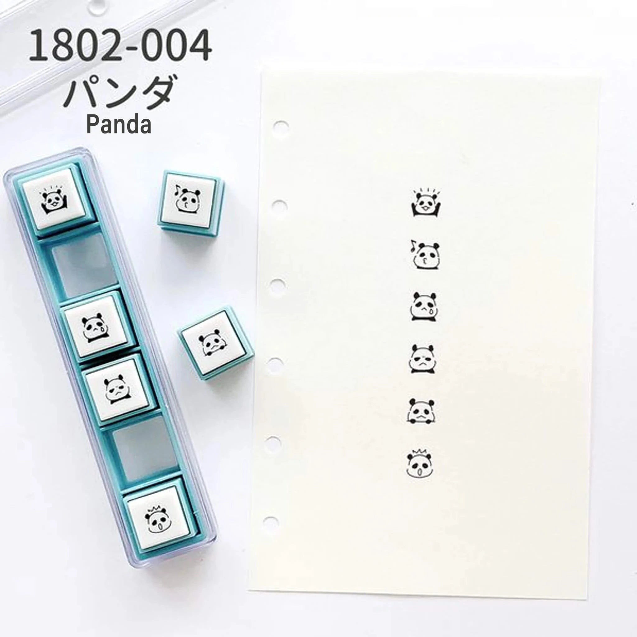Kodomo no Kao Pochitto Pick! Push Button Stamp Set - Panda Moods Stamps Kodomo 