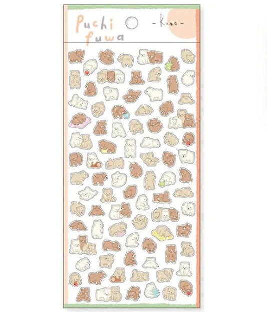 Mind Wave Puchi Fuwa Sticker Sheet Surfaces Mind Wave Kuma (Bear) 