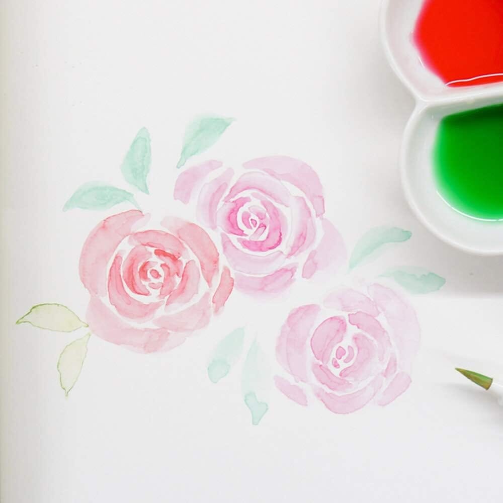Kuretake Gansai Tambi Watercolor Palette - 18 Color Set Ink Kuretake 