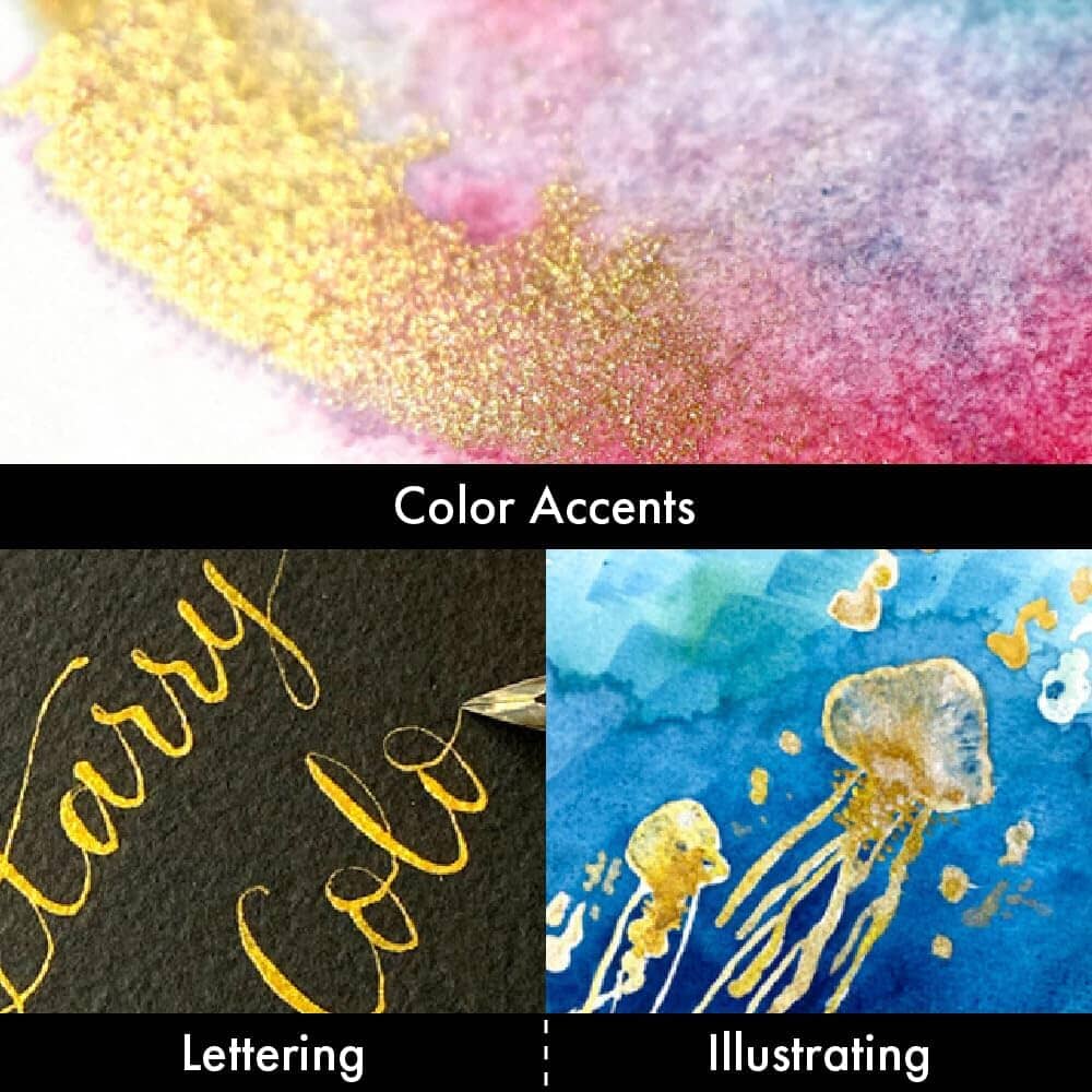 Kuretake Gansai Tambi Watercolor Palette - Starry Colors 6pk Ink Kuretake 
