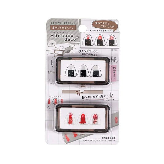 Kutsuwa Hancoco Deco Layering Stamp Set Stamps Kutsuwa Rice Ball 