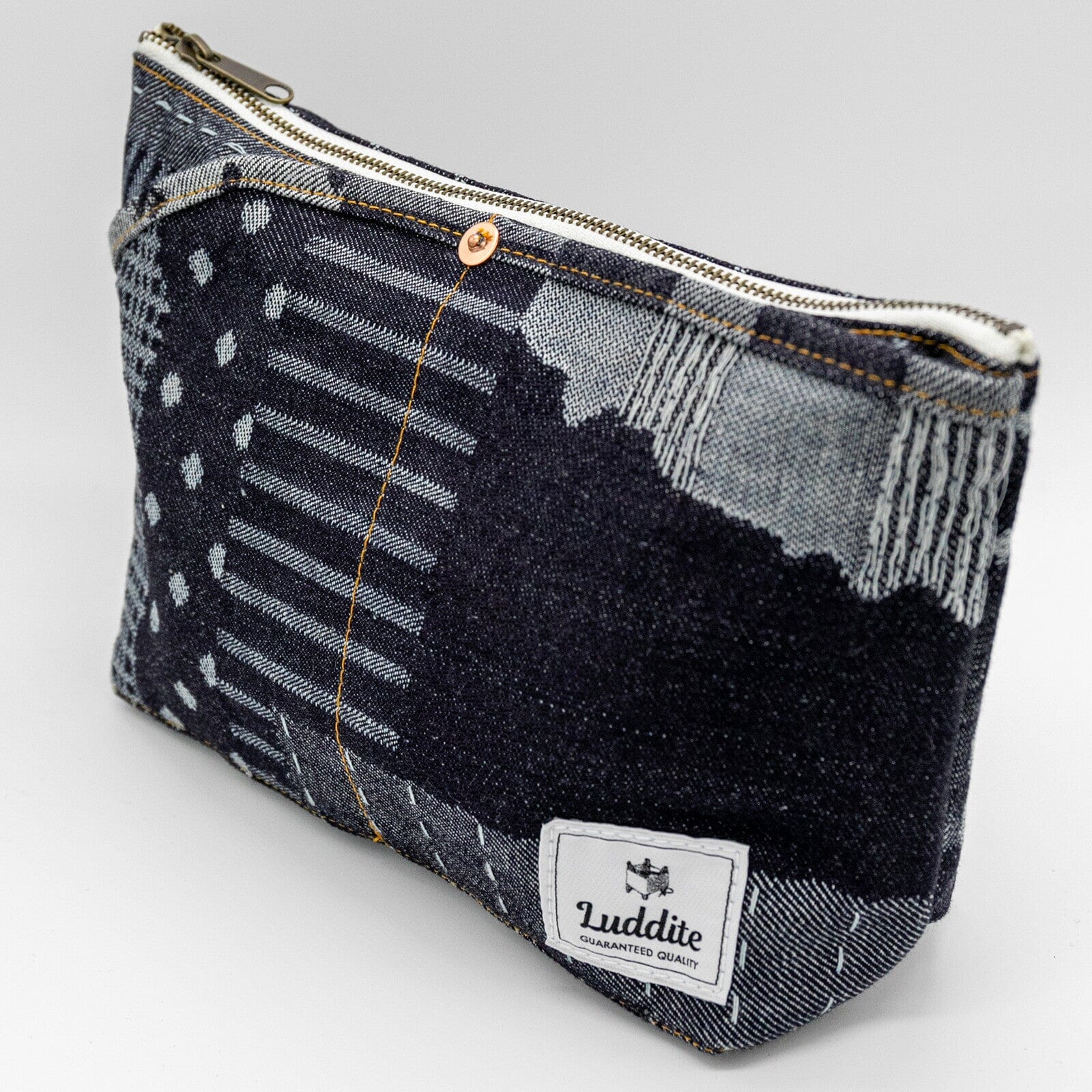 Luddite Denim Boat Pouch Medium Tools & Accessories Luddite Random Patchwork 