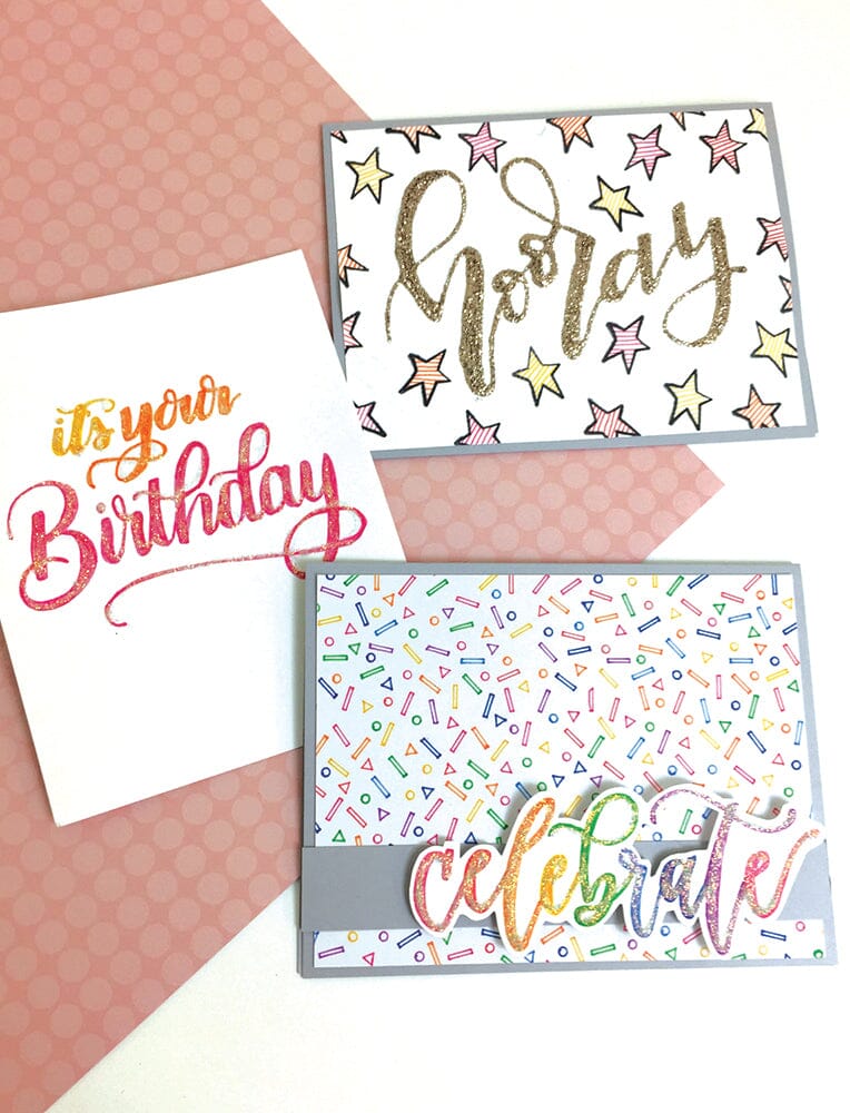 Letter It™ Celebration Sentiment Pack (4.25 x 5.5) 12pk / 6 Designs Surfaces Letter It 