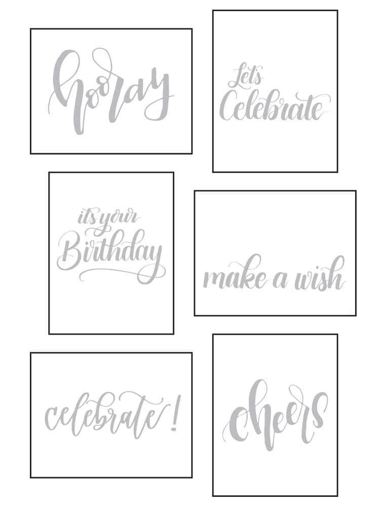 Letter It™ Celebration Sentiment Pack (4.25 x 5.5) 12pk / 6 Designs Surfaces Letter It 