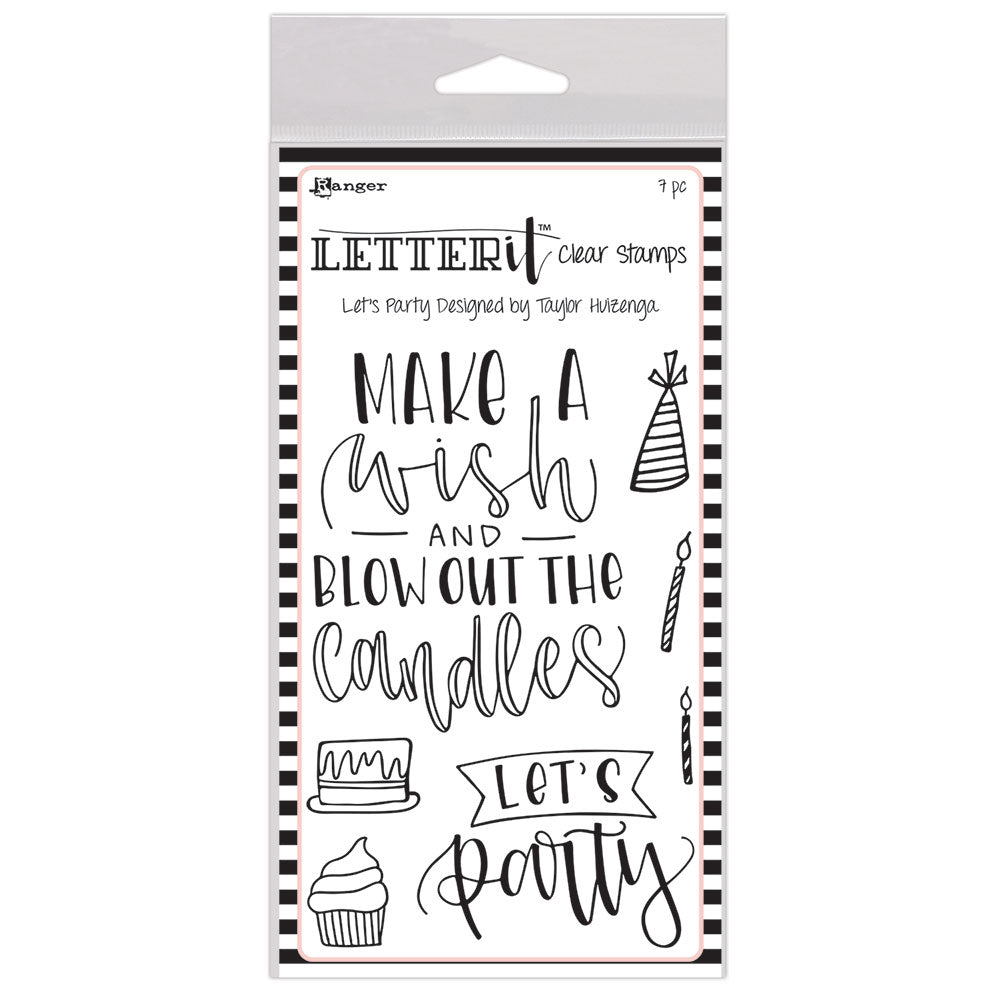 Letter It™ Clear Stamp Set - Let's Party Stamps Letter It 