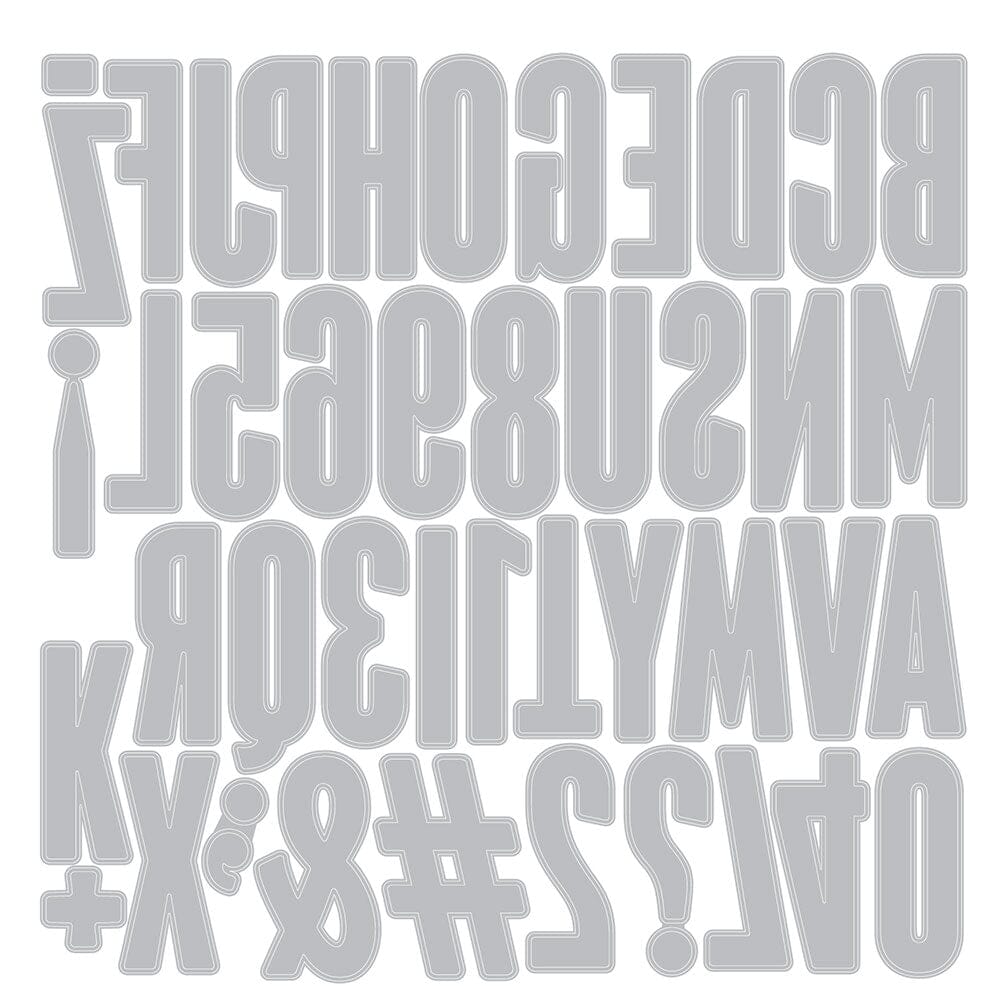 Tim Holtz® Alterations by Sizzix Thinlits™ Dies - Alphanumeric Bulletin, 43pk Cutting Dies Tim Holtz Other 