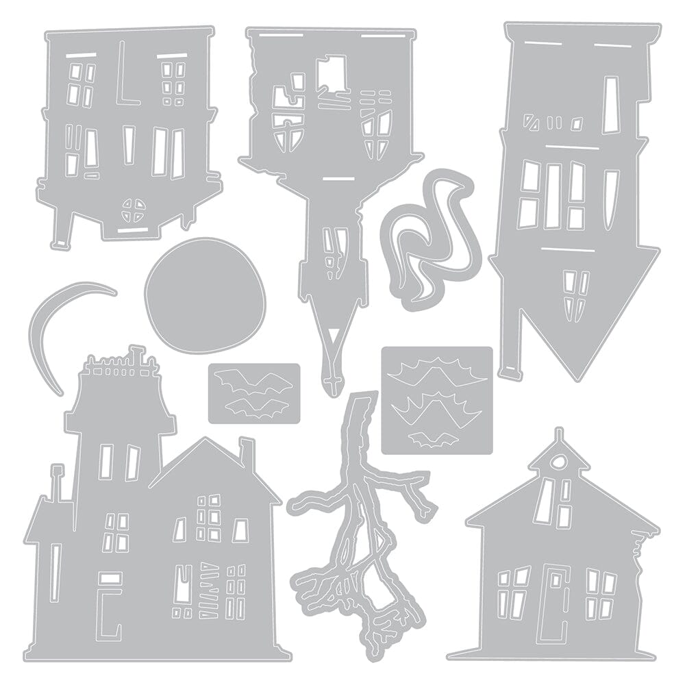 Tim Holtz® Alterations by Sizzix Thinlits Die Set - Vault Ghost Town 11pk Cutting Dies Tim Holtz Other 