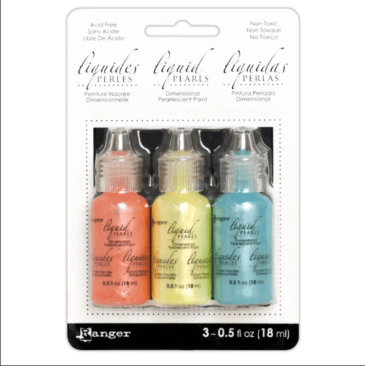 Liquid Pearls 3pk Kit - Soft Colors Glitter Ranger Ink 