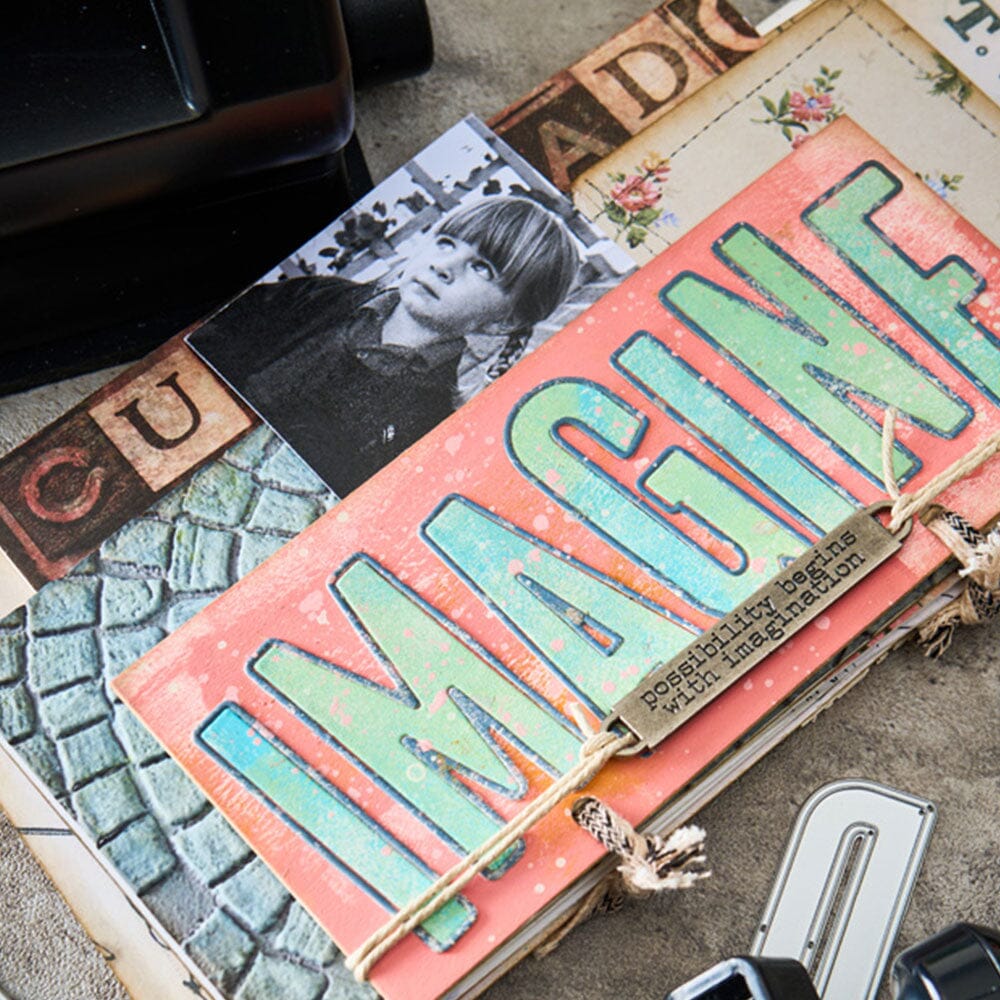 Tim Holtz® Alterations by Sizzix Thinlits™ Dies - Alphanumeric Bulletin, 43pk Cutting Dies Tim Holtz Other 