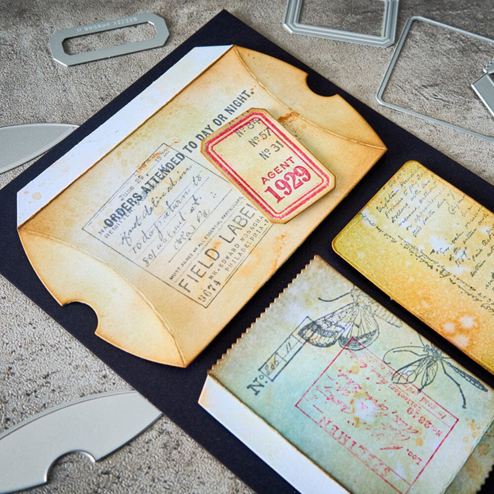 Tim Holtz Alterations by Sizzix Vault Pillow Talk + Bag Die Set 5pk Cutting Dies Tim Holtz Other 
