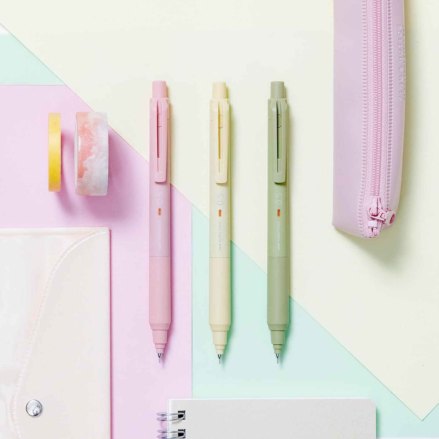Uni-ball Kuru Toga Advance KS Mechanical Pencil 0.5mm Cream Yellow Writing & Coloring UniBall 