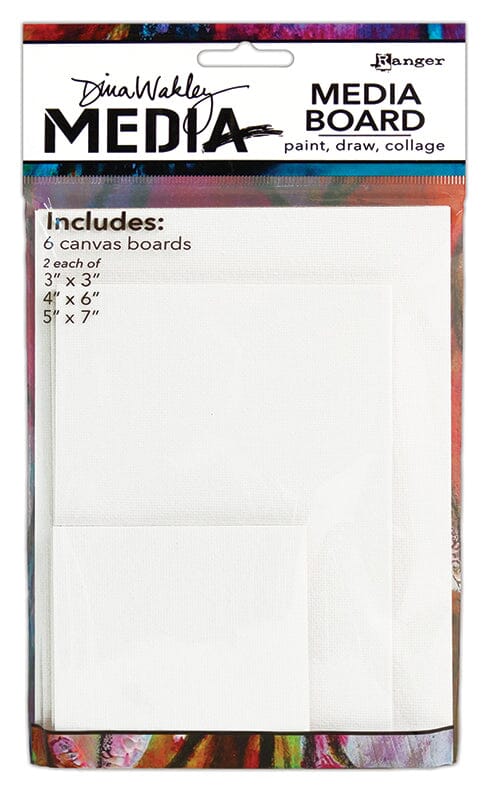 Ranger Dina Wakley Media Collage Words Pack – Mots Imprimés Tissu Pour Mixed Media & Art Journal