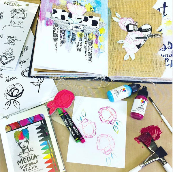 Dina Wakley Media Scribble Sticks #1 Writing & Coloring Dina Wakley Media 