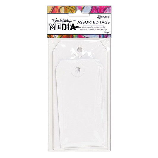 Dina Wakley Media White Tag Assortment #3 & #5 Surfaces Dina Wakley Media 