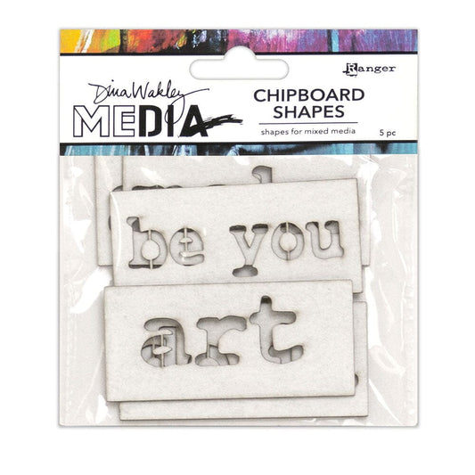 Dina Wakley Media Chipboard Shapes Words Surfaces Dina Wakley Media 