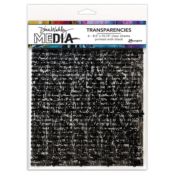 Dina Wakley Media Transparencies - Typography Set 1 Surfaces Dina Wakley Media 