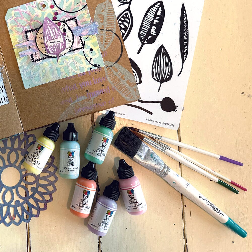 Dina Wakley MEdia Stiff Bristle Brush 1.75