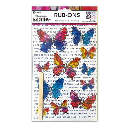 Dina Wakley Media Rub-ons - Flutters Surfaces Dina Wakley Media 