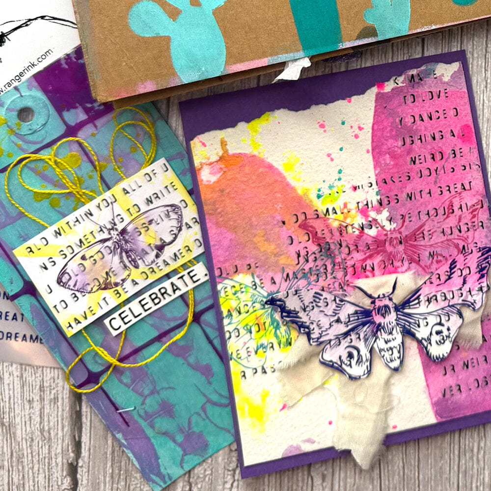 Dina Wakley Media Rub-ons - Flutters Surfaces Dina Wakley Media 