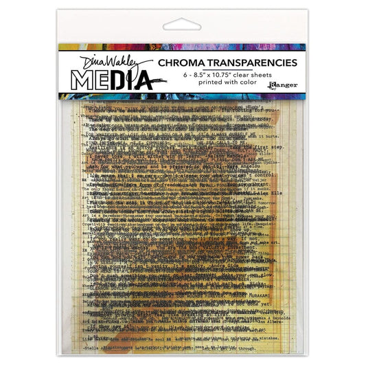 Dina Wakley Media Transparencies - Typed Quotes Surfaces Dina Wakley Media 