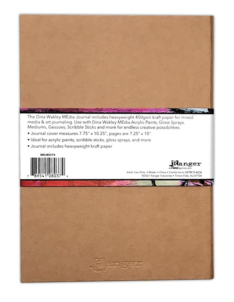 Dina Wakley MEdia Large Kraft Journal Journal Dina Wakley Media 