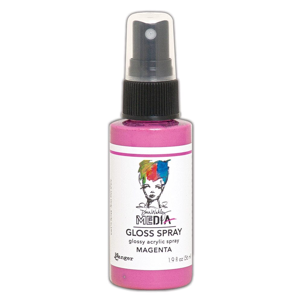 Dina Wakley Media Gloss Spray Magenta, 2oz Sprays Dina Wakley Media 