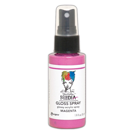 Dina Wakley Media Gloss Spray Magenta, 2oz Sprays Dina Wakley Media 