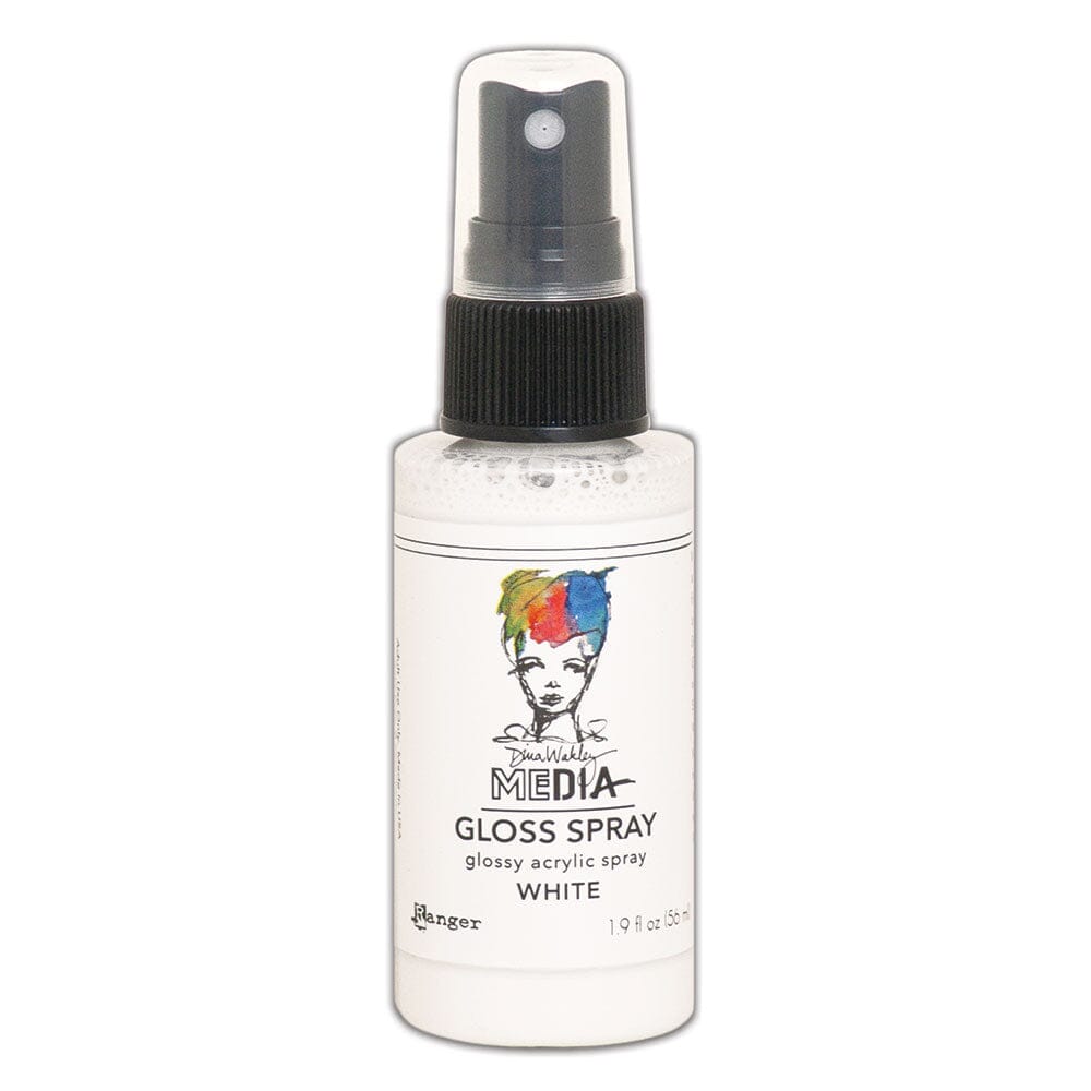 Dina Wakley Media Gloss Spray White, 2oz Sprays Dina Wakley Media 