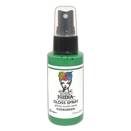 Dina Wakley Media Gloss Spray Evergreen, 2oz Sprays Dina Wakley Media 