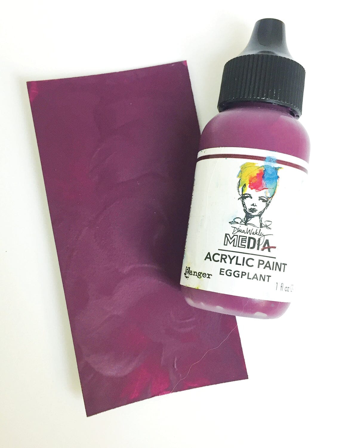 Dina Wakley Media Acrylic Paint Eggplant, 1oz Paint Dina Wakley Media 