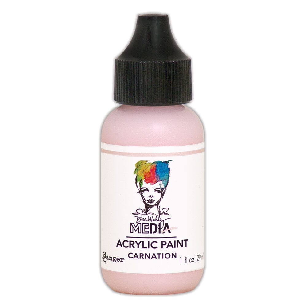 Dina Wakley Media Heavy Body Acrylic Paint Carnation, 1oz Paint Dina Wakley Media 