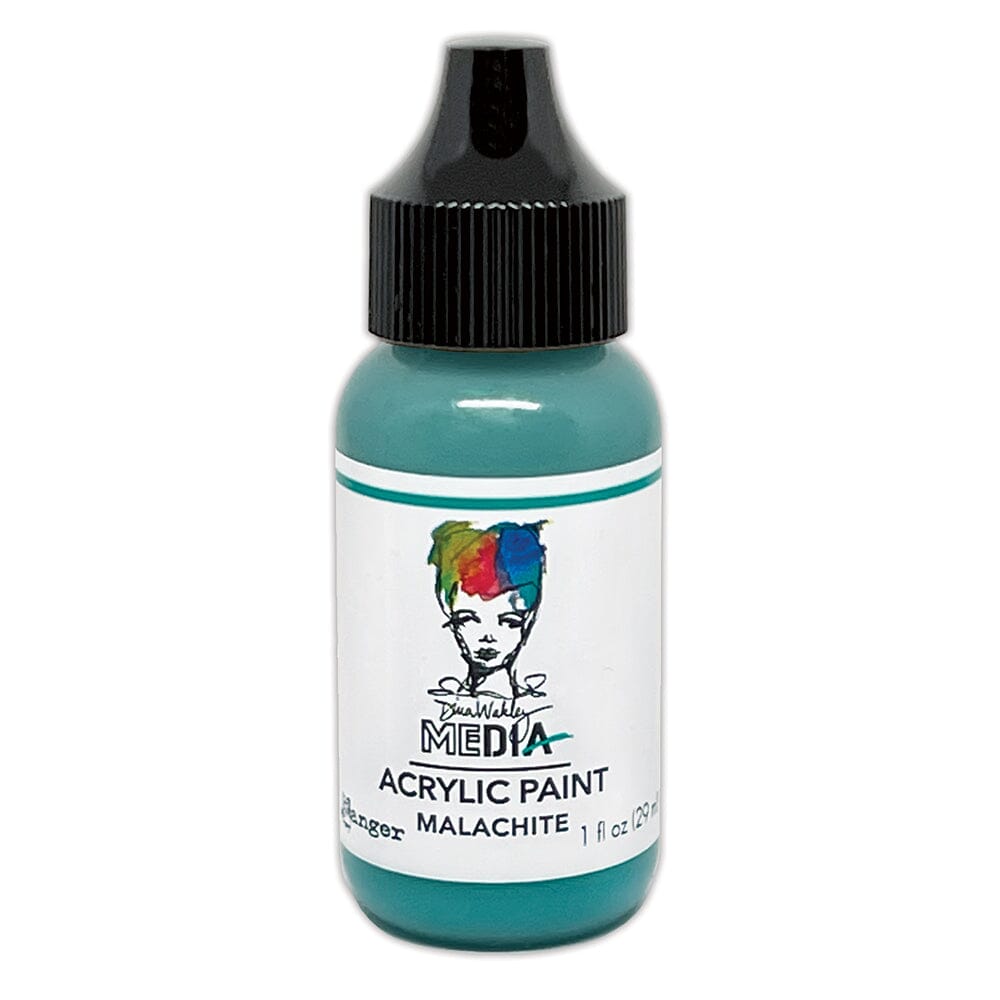Dina Wakley MEdia Acrylic Paint Malachite , 1oz Paint Dina Wakley Media 