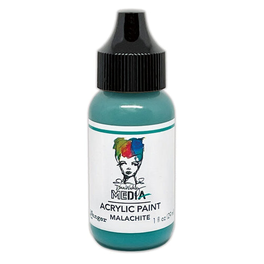 Dina Wakley MEdia Acrylic Paint Malachite , 1oz Paint Dina Wakley Media 