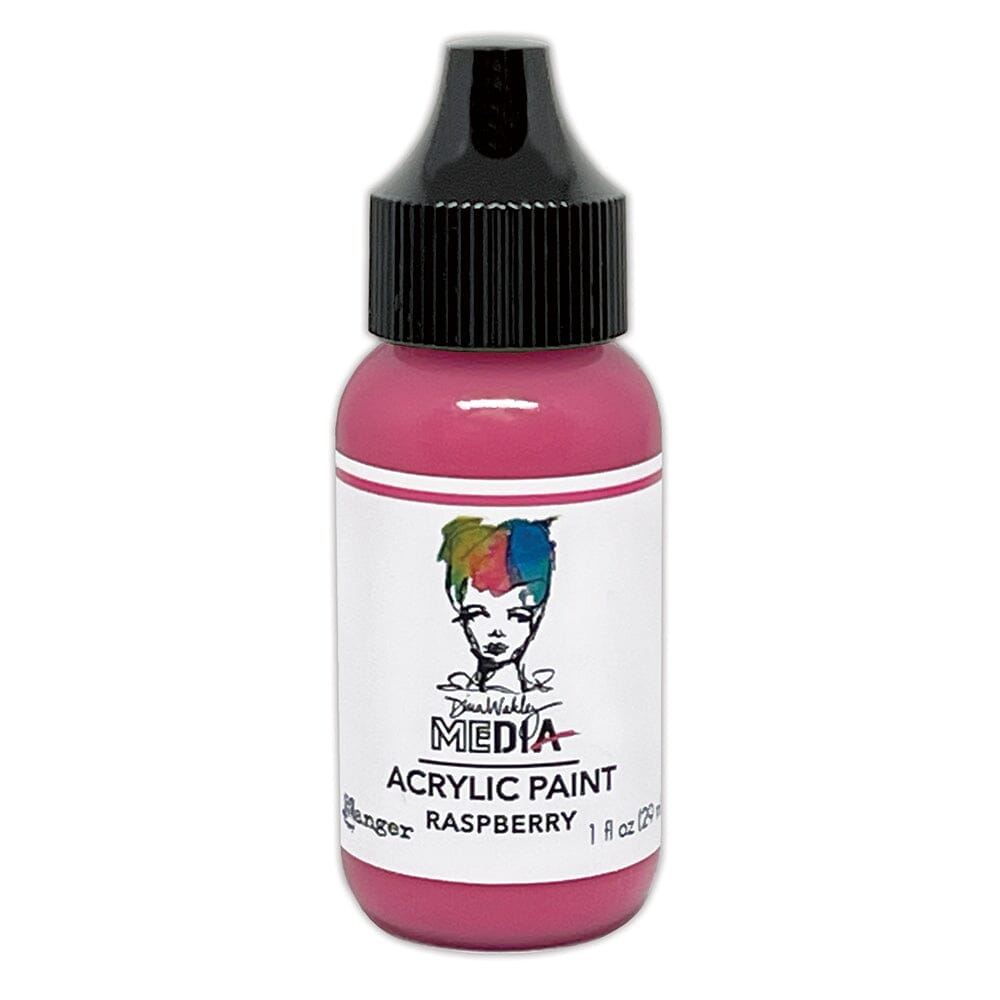 Dina Wakley MEdia Acrylic Paint Raspberry, 1oz Paint Dina Wakley Media 