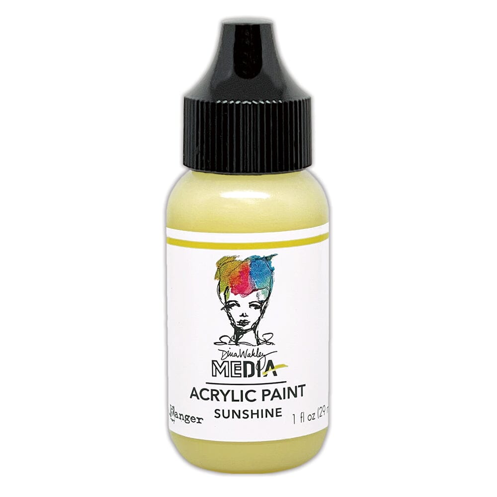 Dina Wakley MEdia Acrylic Paint Sunshine 1oz Paint Dina Wakley Media 