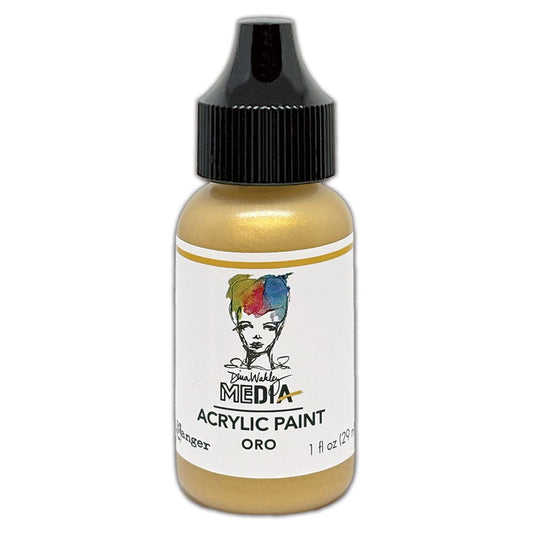 Dina Wakley MEdia Acrylic Paint Oro 1oz Paint & Mediums Dina Wakley Media 