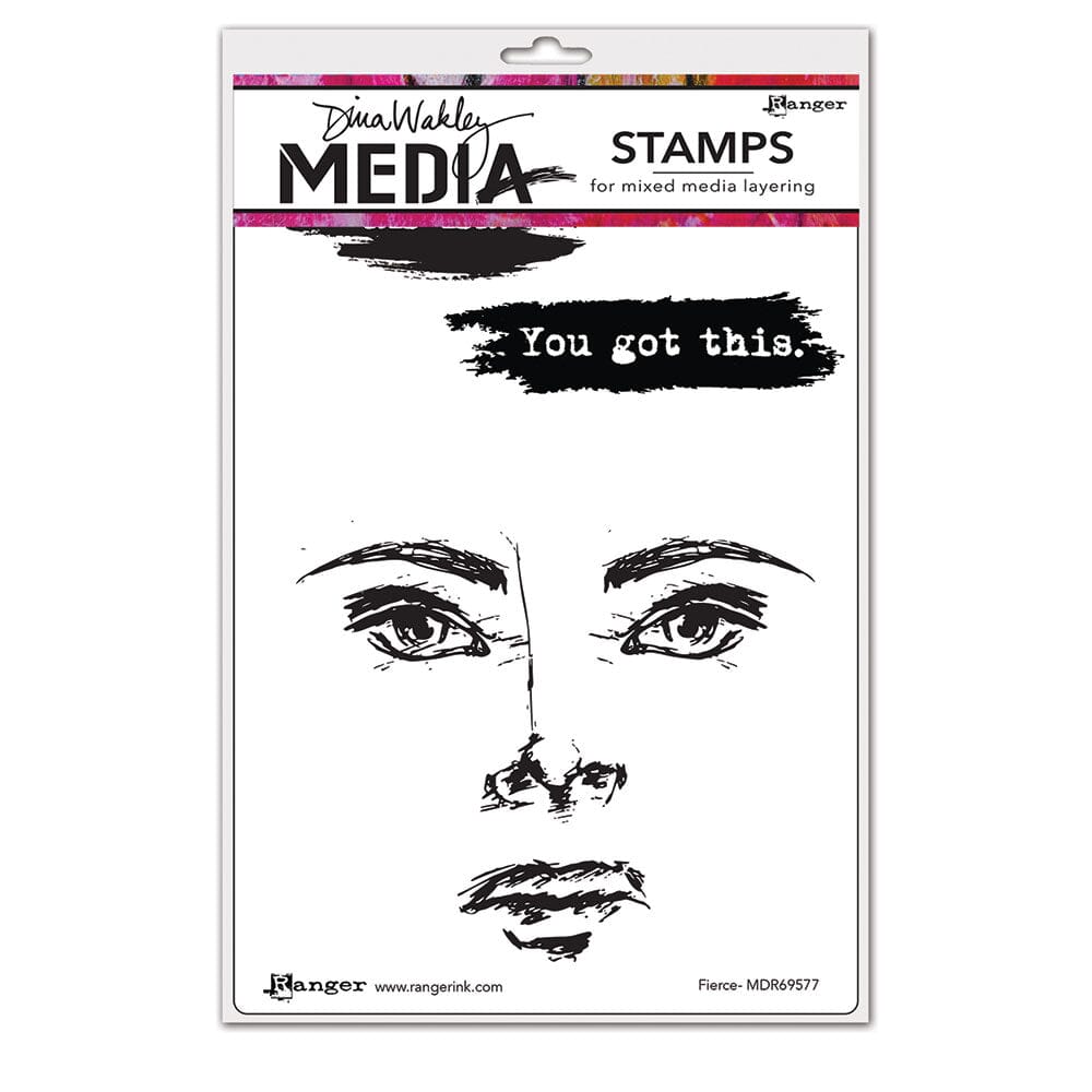 Dina Wakley MEdia Stamp Fierce Stamps Dina Wakley Media 