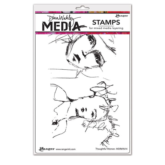 Dina Wakley Media Stamp Thoughtful Women Stamps Dina Wakley Media 